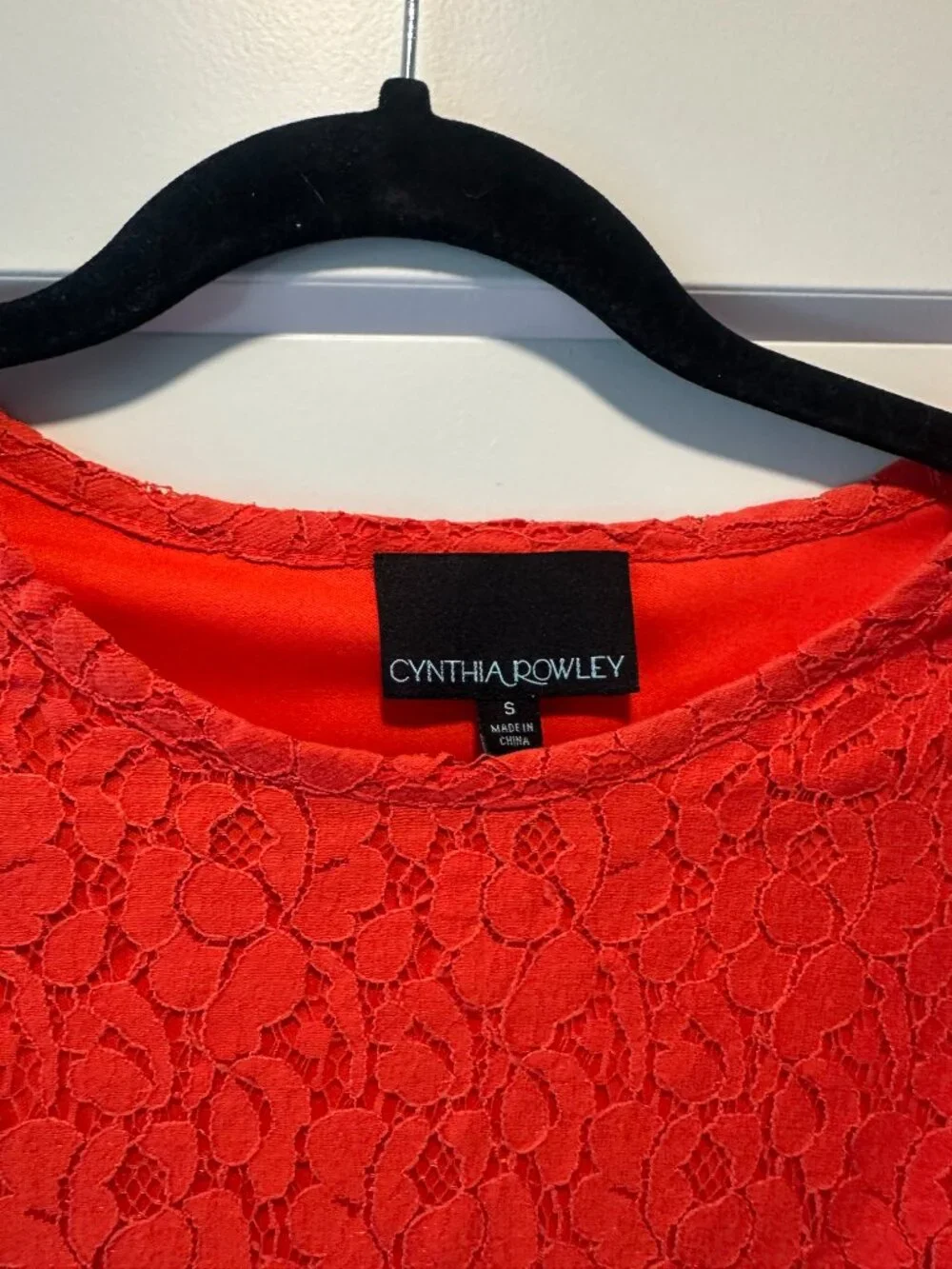 Cynthia Rowley lace peplum top